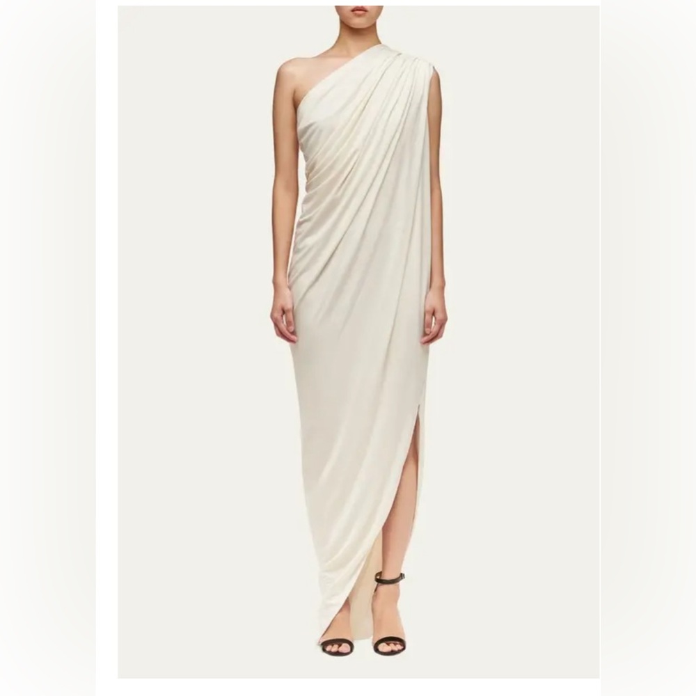 $1300 INTERIOR Sidney Gathered One-Shoulder Gown size S